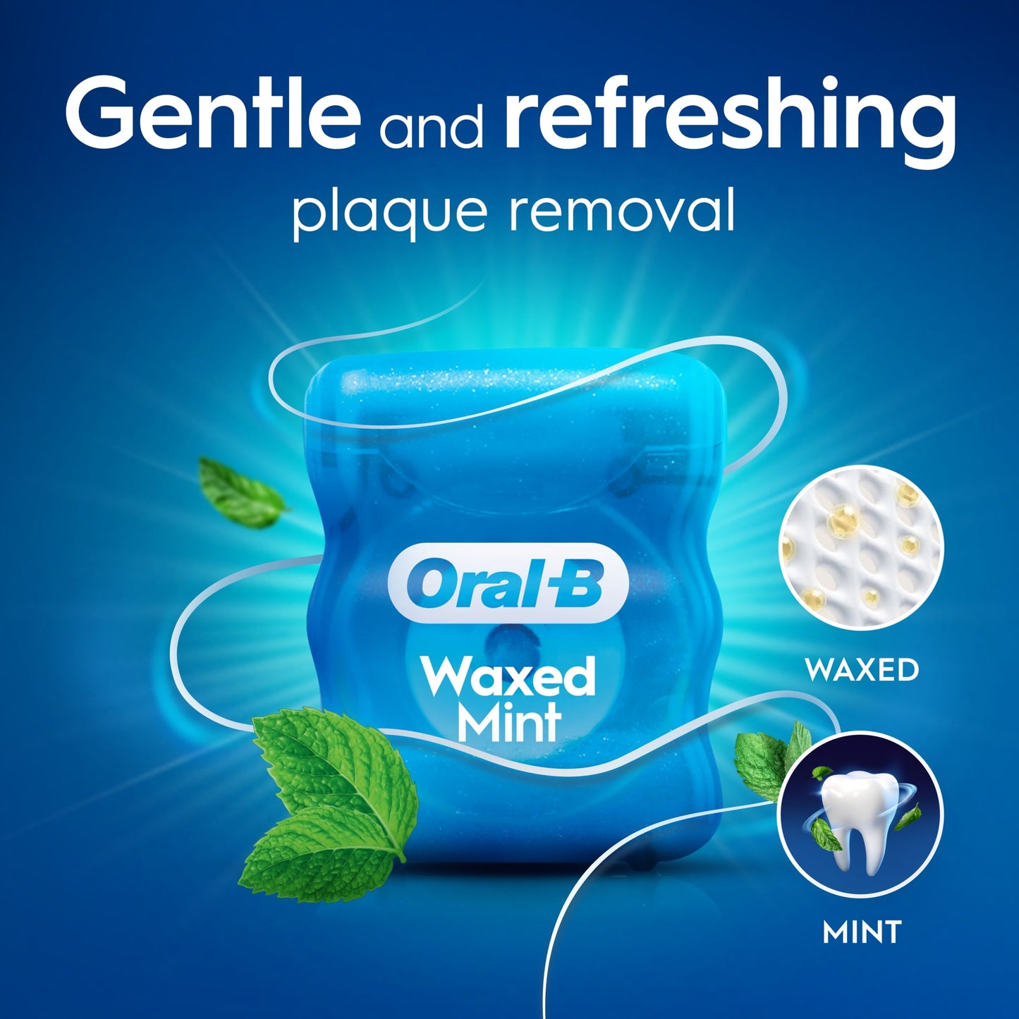 Oral-B Satin Tape waxed Mint Dental Floss 50M — image 2