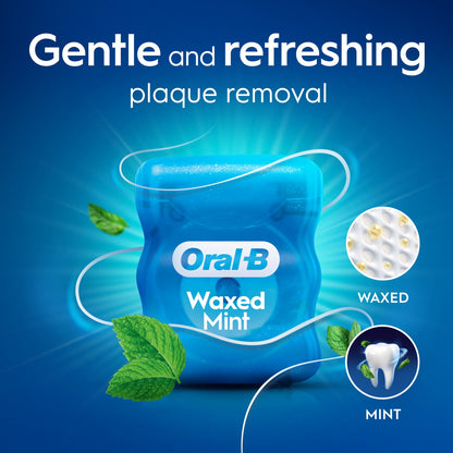 Oral-B Satin Tape waxed Mint Dental Floss 50M — image 2