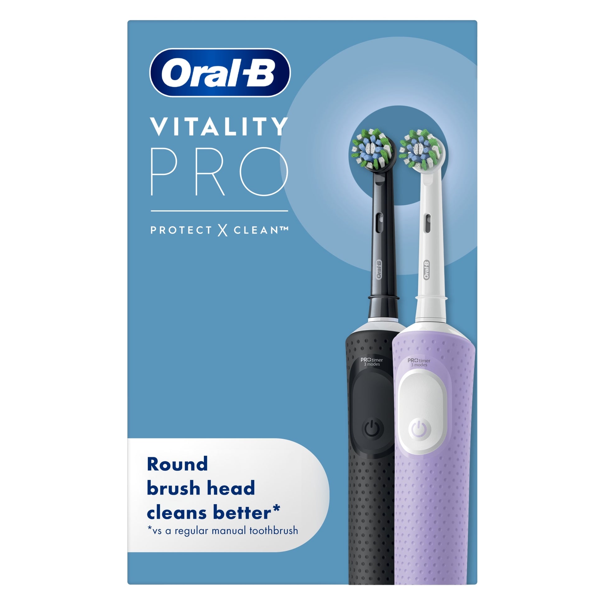 Oral-B Vitality PRO Electric Toothbrushes Twin Pack 2 Handles — image 1