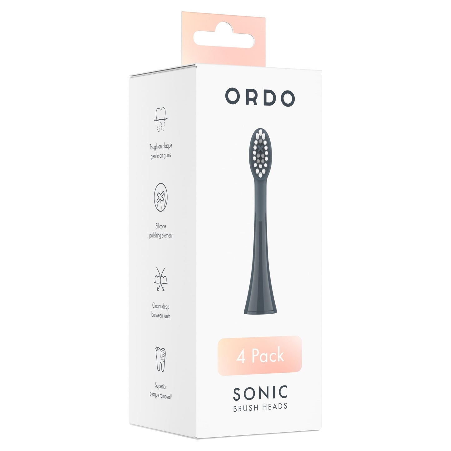 Ordo Sonic Brush Heads Charcoal Grey & Stone 4 Pack — image 1