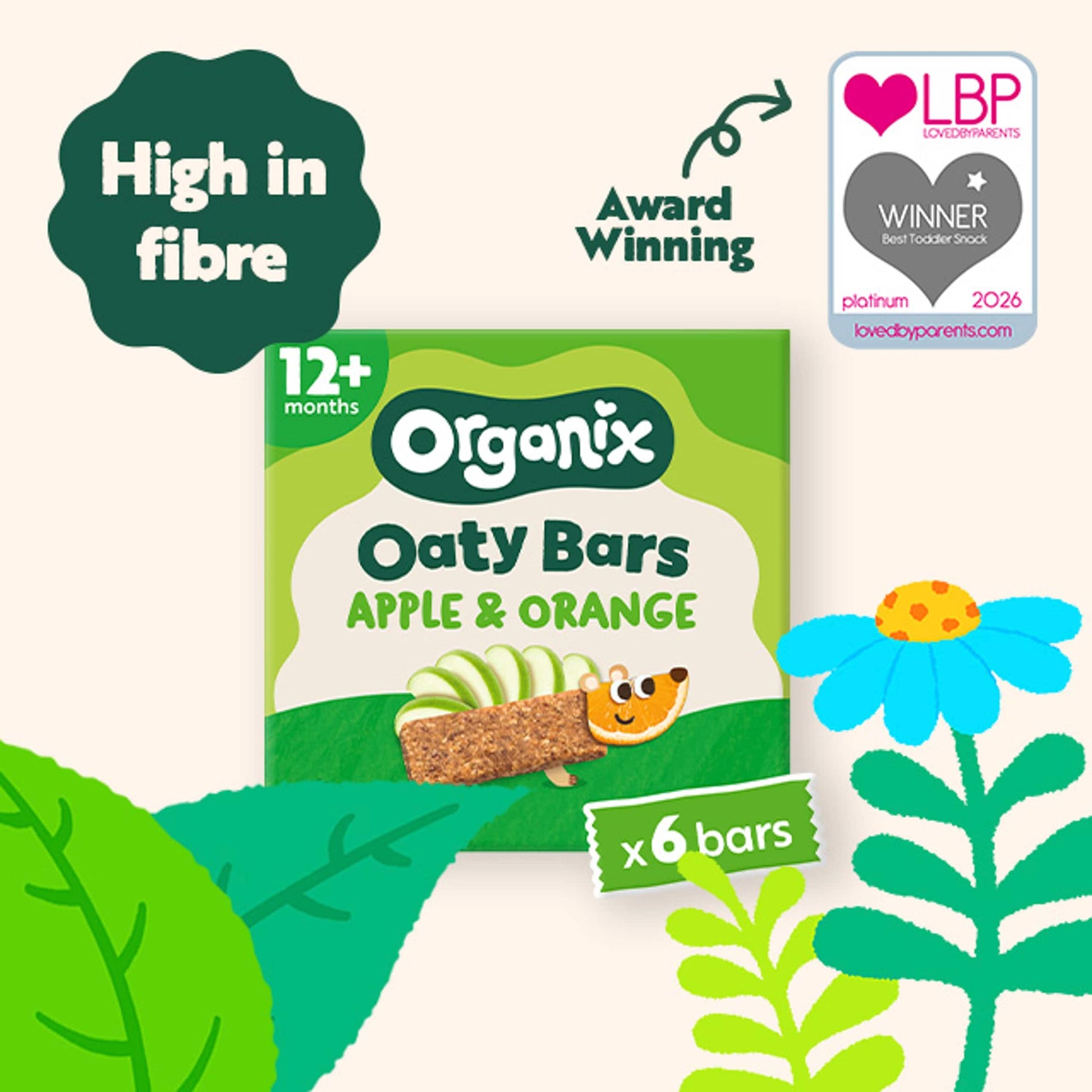 Organix Apple & Orange Soft Oaty Bars 6x23g — image 4