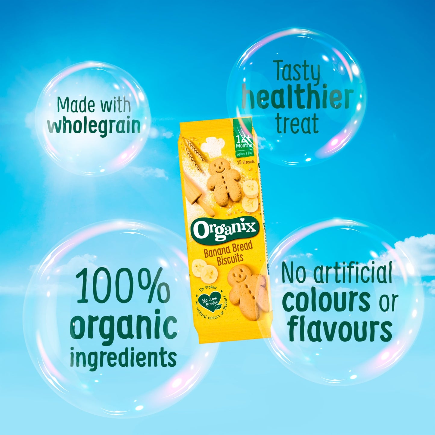Organix Banana Bread Biscuits 135g — image 2