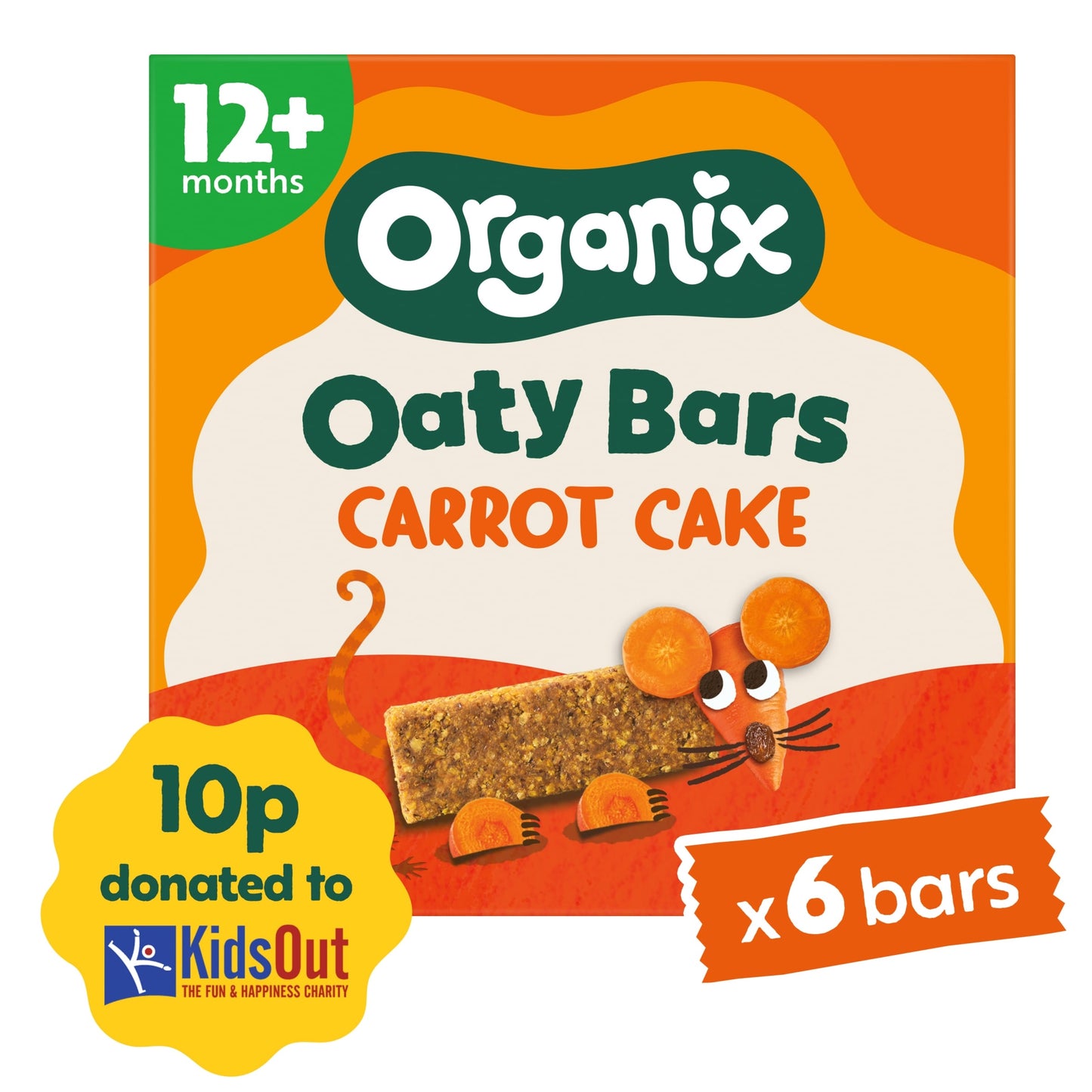 Organix Carrot Cake Soft Oaty Bars 6x23g — image 1