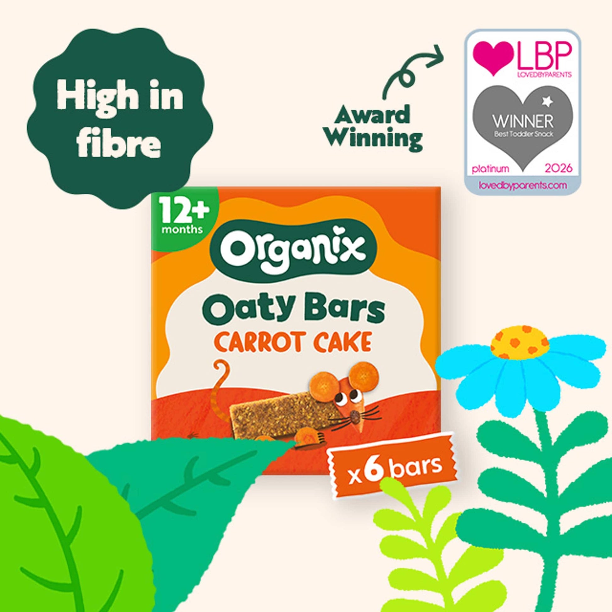 Organix Carrot Cake Soft Oaty Bars 6x23g — image 4