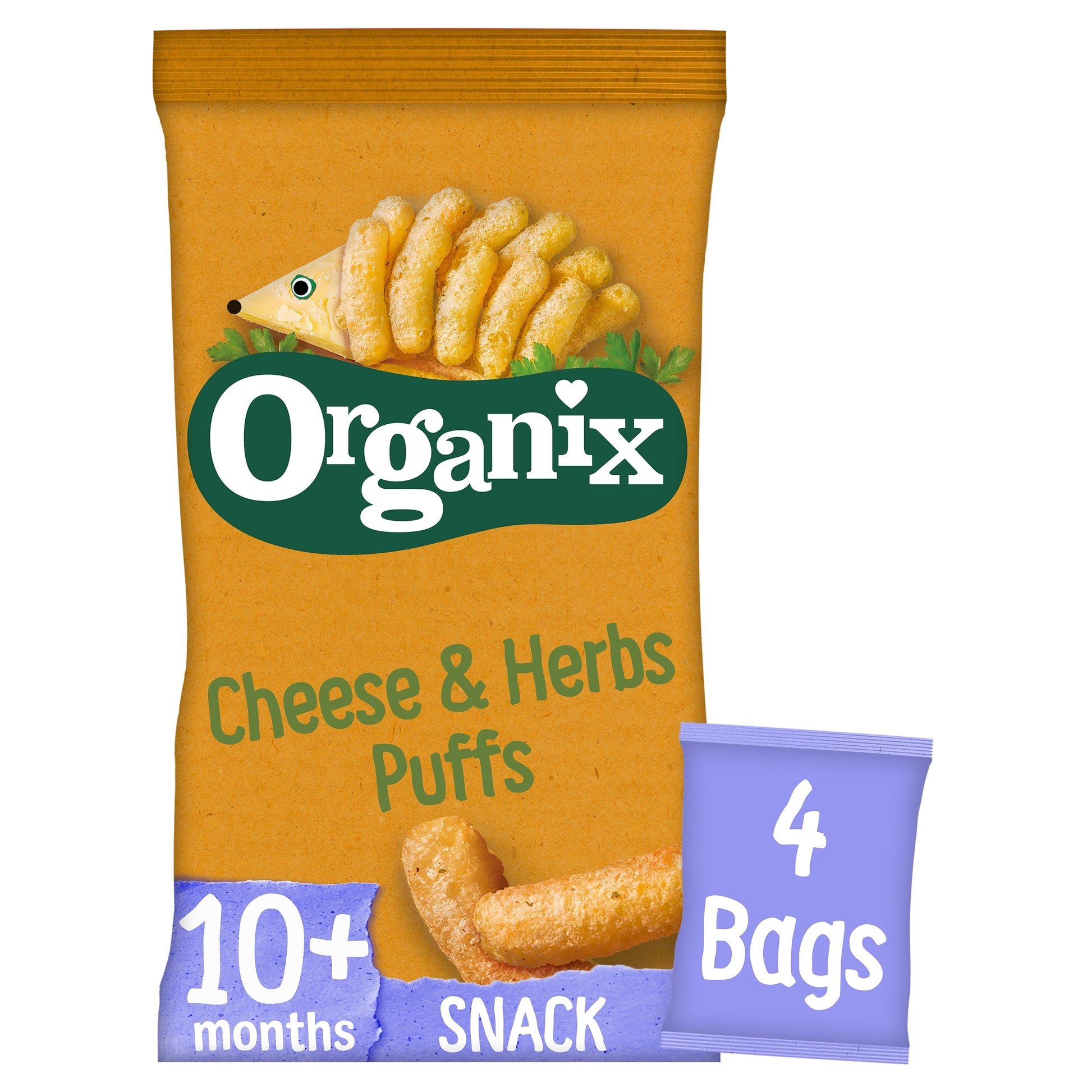 Organix Cheese & Herb Puffs 4X15g — image 1