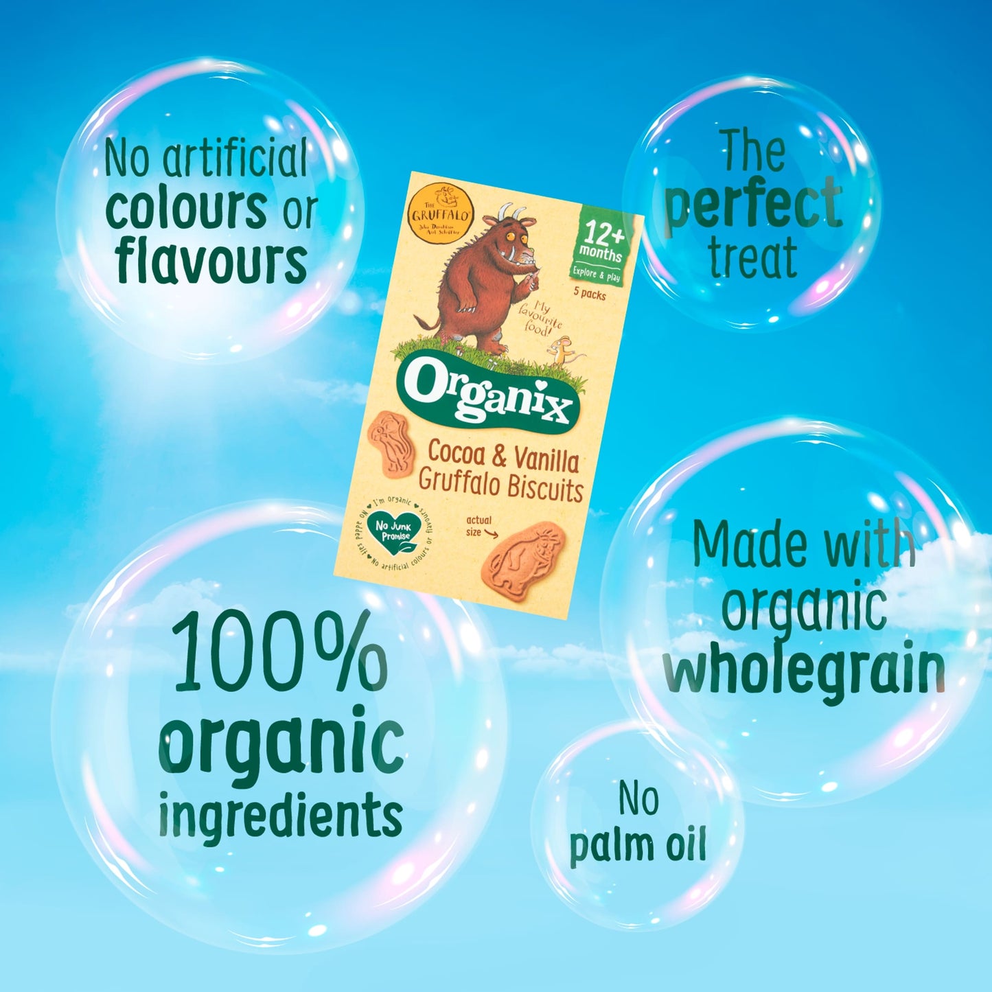 Organix Cocoa & Vanilla Gruffalo Biscuits 5X20g — image 2