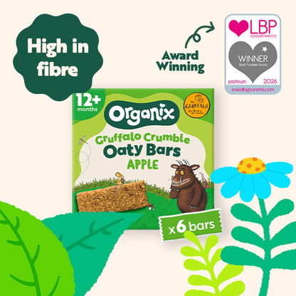Organix Gruffalo Crumble Apple Organic Soft Oaty Bars Toddler Snack Multipack 6 x 23g — image 4