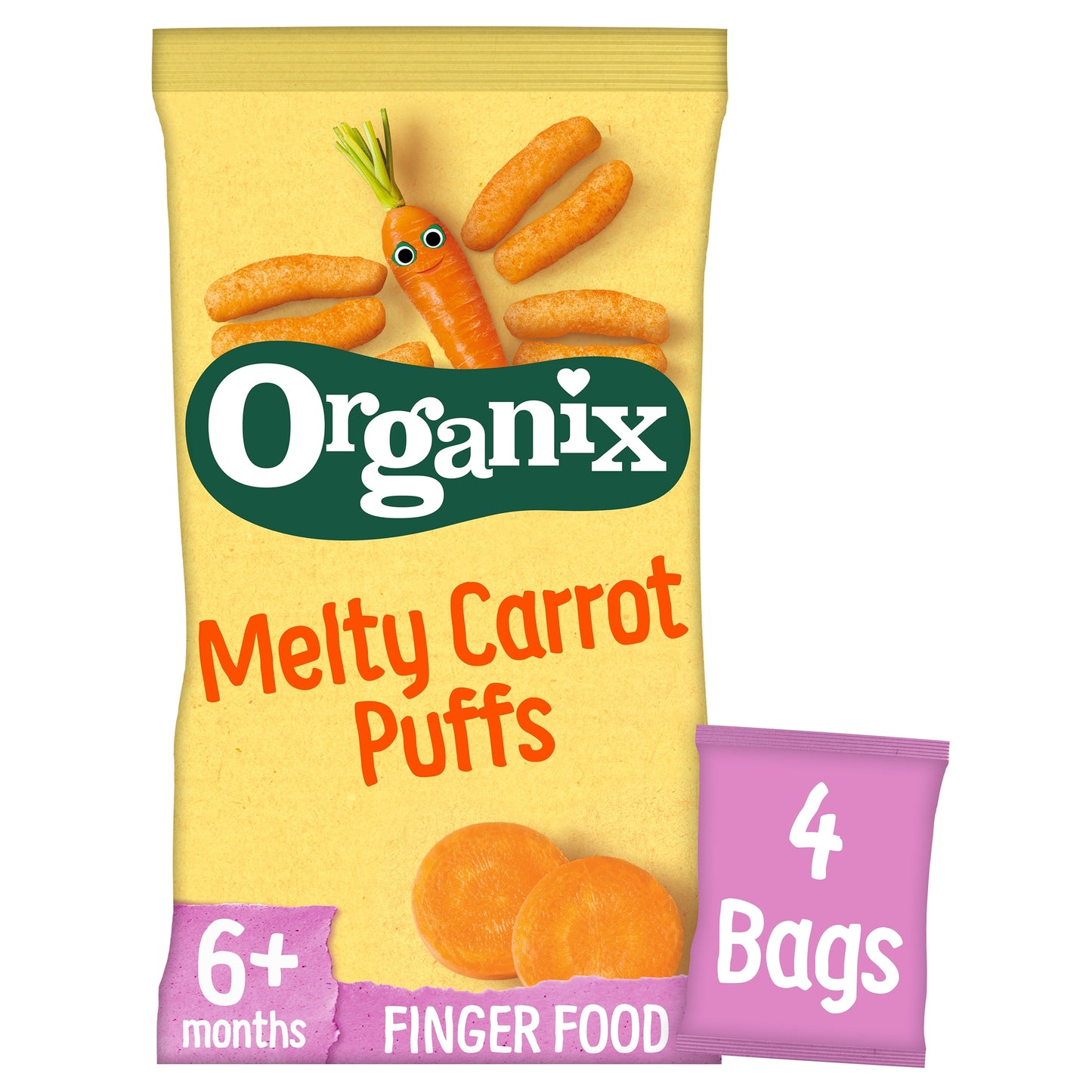 Organix Melty Carrot Puffs Multipack 4X18g — image 1
