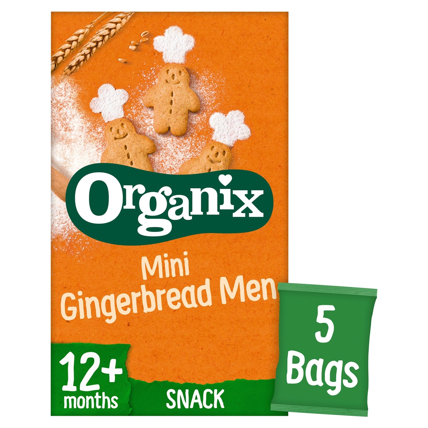 Organix Mini Gingerbread Men Biscuits 5x20g — image 1