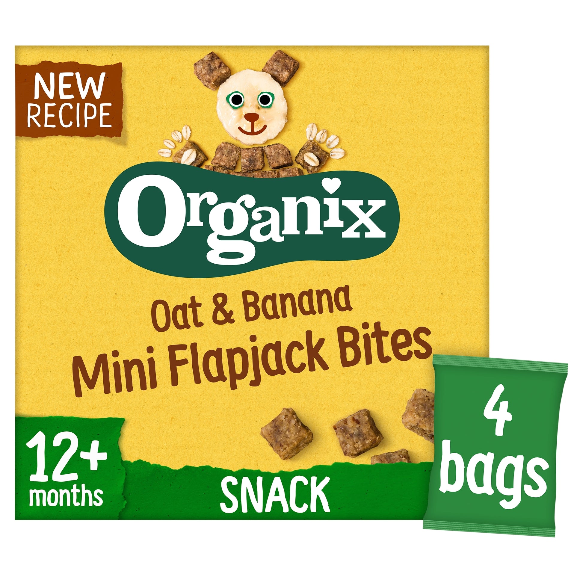Organix Oat & Banana Mini Flapjack Bites 4 x 20g — image 1