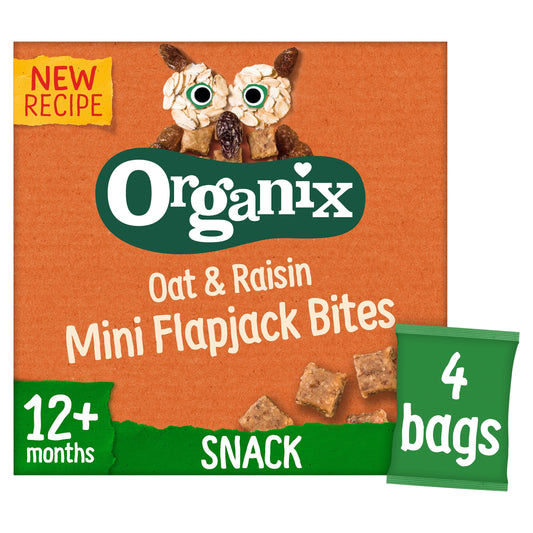 Organix Oat & Raisin Mini Flapjack Bites 4 x 20g — image 1