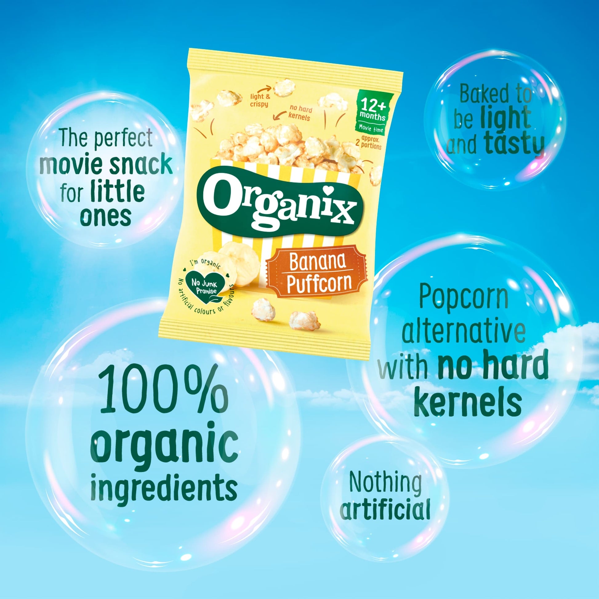 Organix Strawberry & Apple Puffcorn 4x10g — image 2