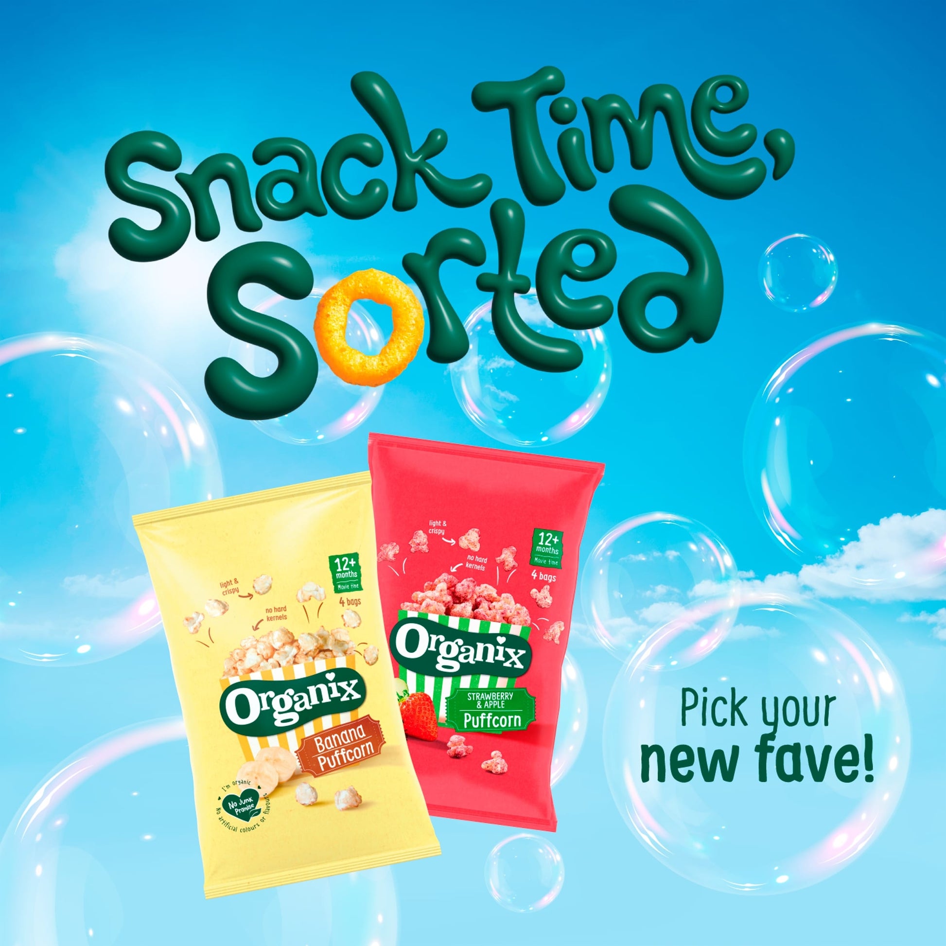 Organix Strawberry & Apple Puffcorn 4x10g — image 4