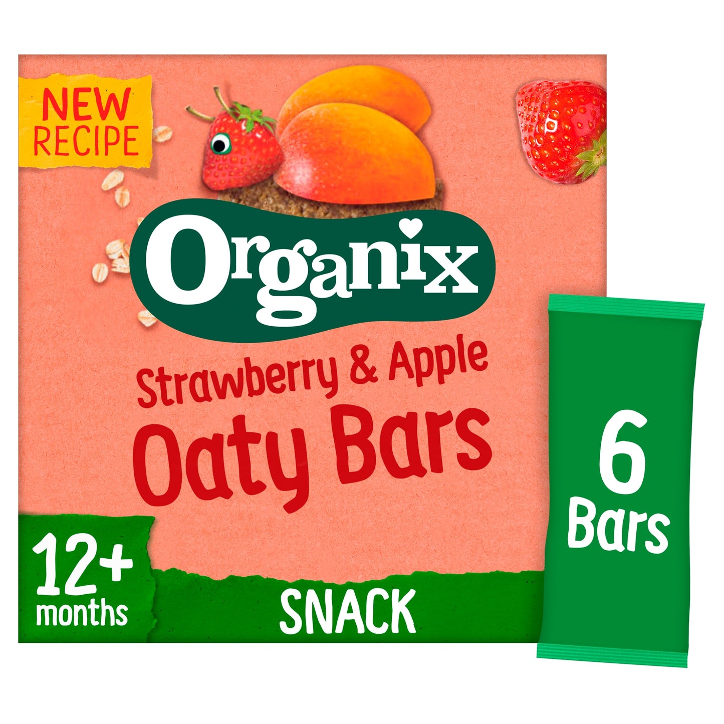 Organix Strawberry & Apple Soft Oaty Bars 6x23g — image 1