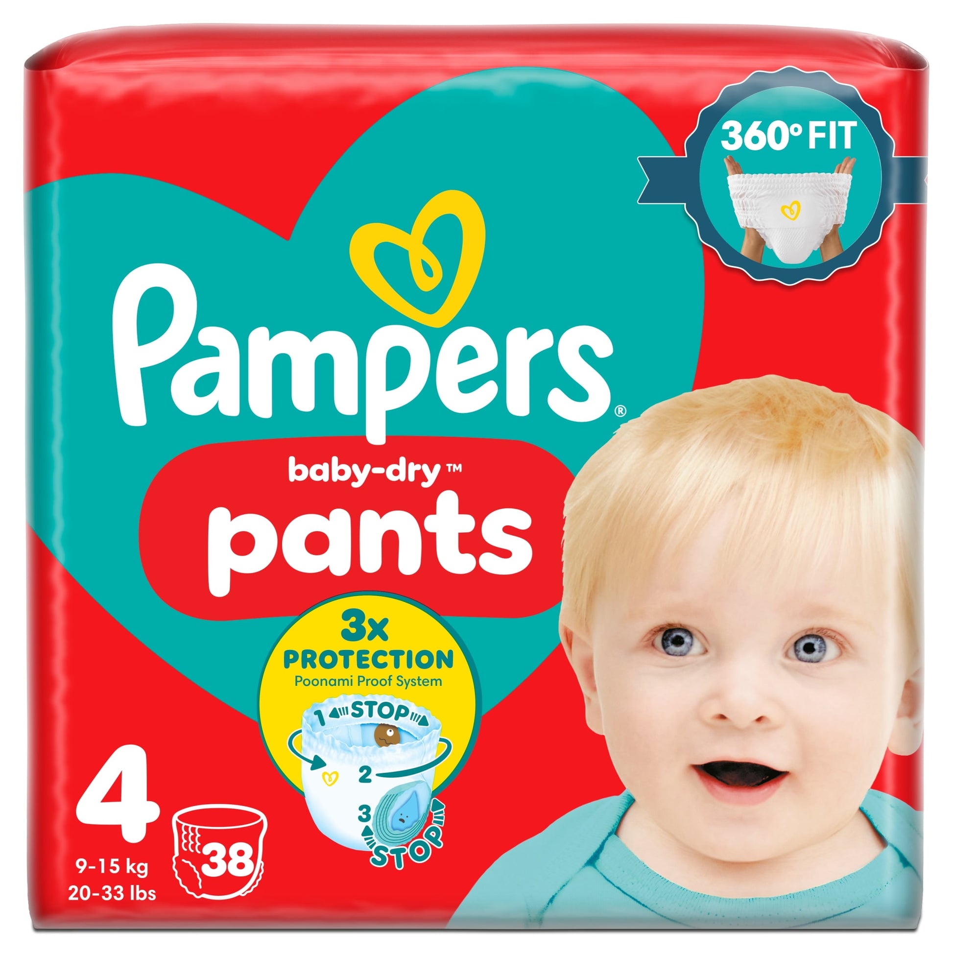 Pampers Baby-Dry Nappy Pants Size 4 38 Pack — image 1