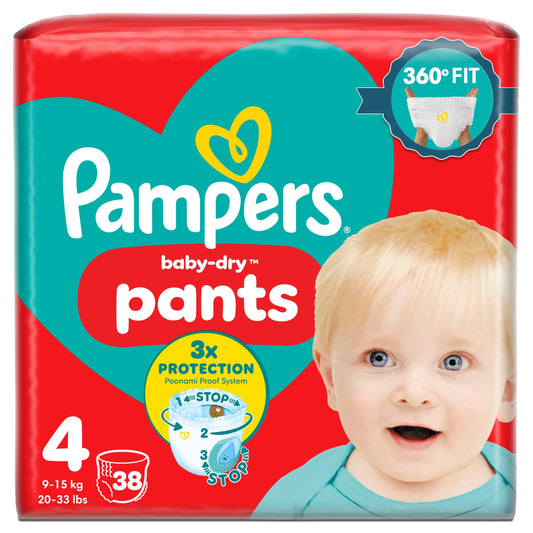 Pampers Baby-Dry Nappy Pants Size 4 38 Pack — image 1