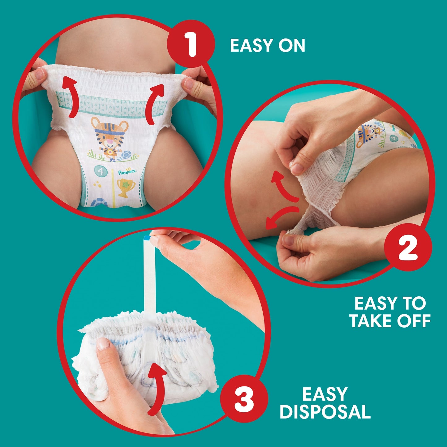 Pampers Baby-Dry Nappy Pants Size 6+ Jumbo+ Pack 52 Pack — image 5