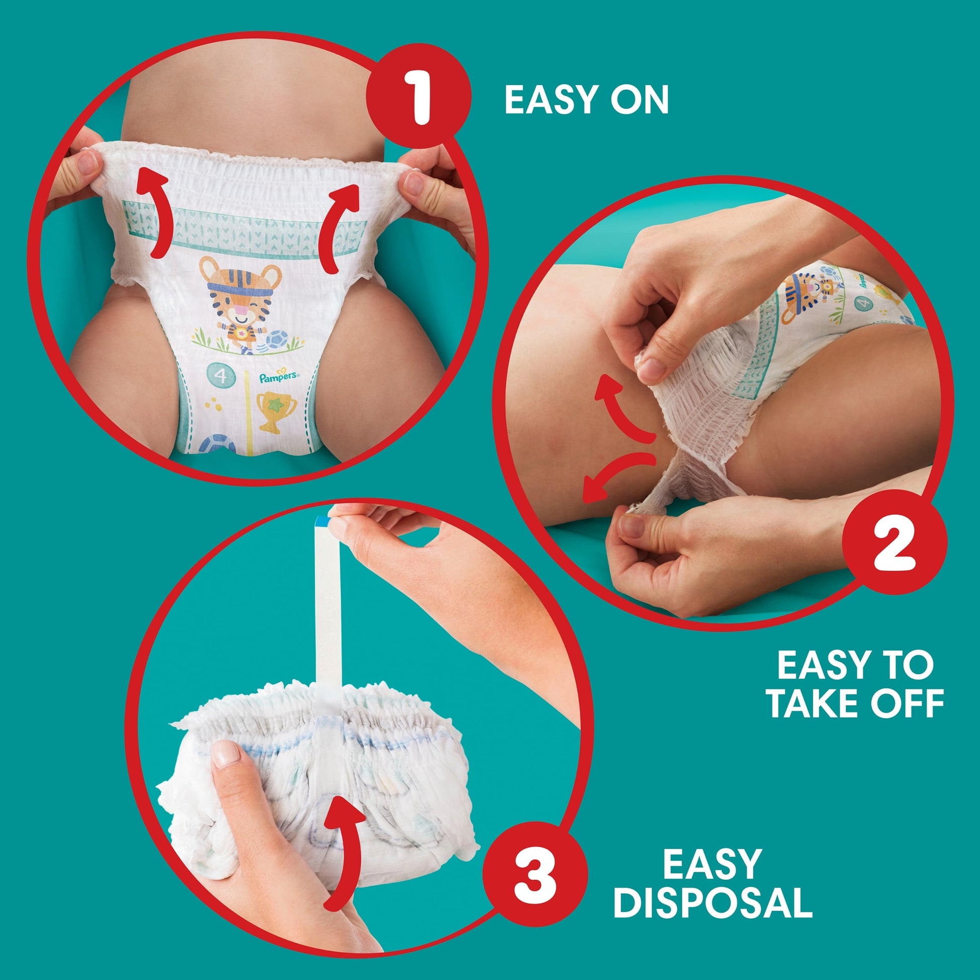 Pampers Baby-Dry Nappy Pants Size 6+ Jumbo+ Pack 52 Pack — image 5