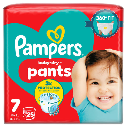 Pampers Baby-Dry Nappy Pants Size 7 25 Pack — image 1