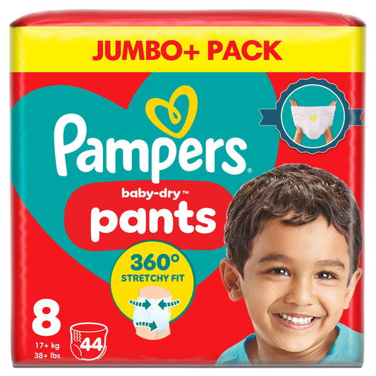 Pampers Baby-Dry Nappy Pants Size 8 Jumbo+ Pack 44 Pack — image 1