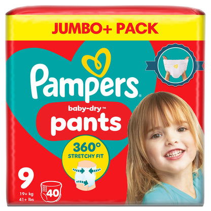 Pampers Baby Dry Nappy Pants Size 9 Jumbo Pack 40 Nappies — image 1