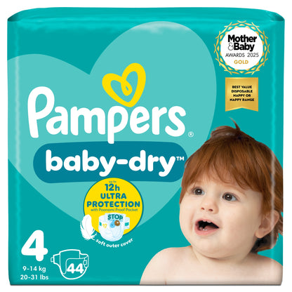 Pampers Baby Dry Size 4 Essential Pack 44 Nappies — image 1