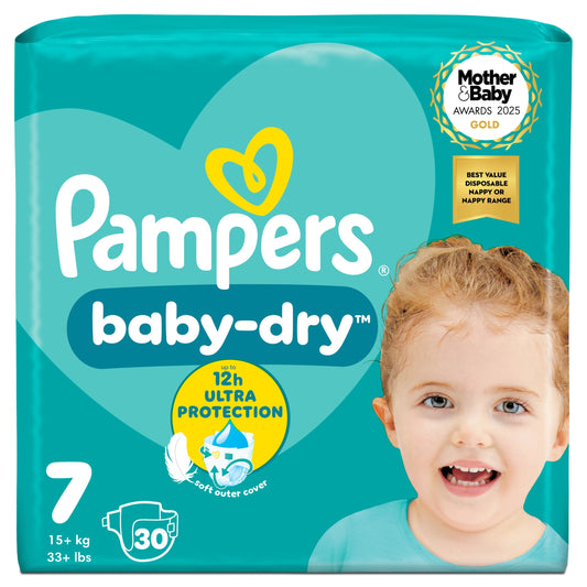 Pampers Baby-Dry Size 7 Nappies 30 Pack — image 1