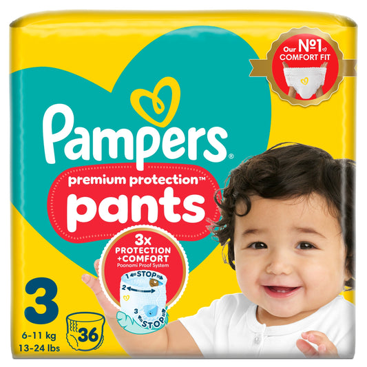 Pampers New Baby Nappy Pants Size 3 Essential Pack 36 Nappies — image 1