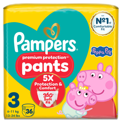 Pampers New Baby Nappy Pants Size 3 Essential Pack 36 Nappies — image 2