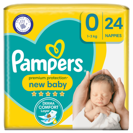 Pampers New Baby Size 0 24 Nappies — image 1