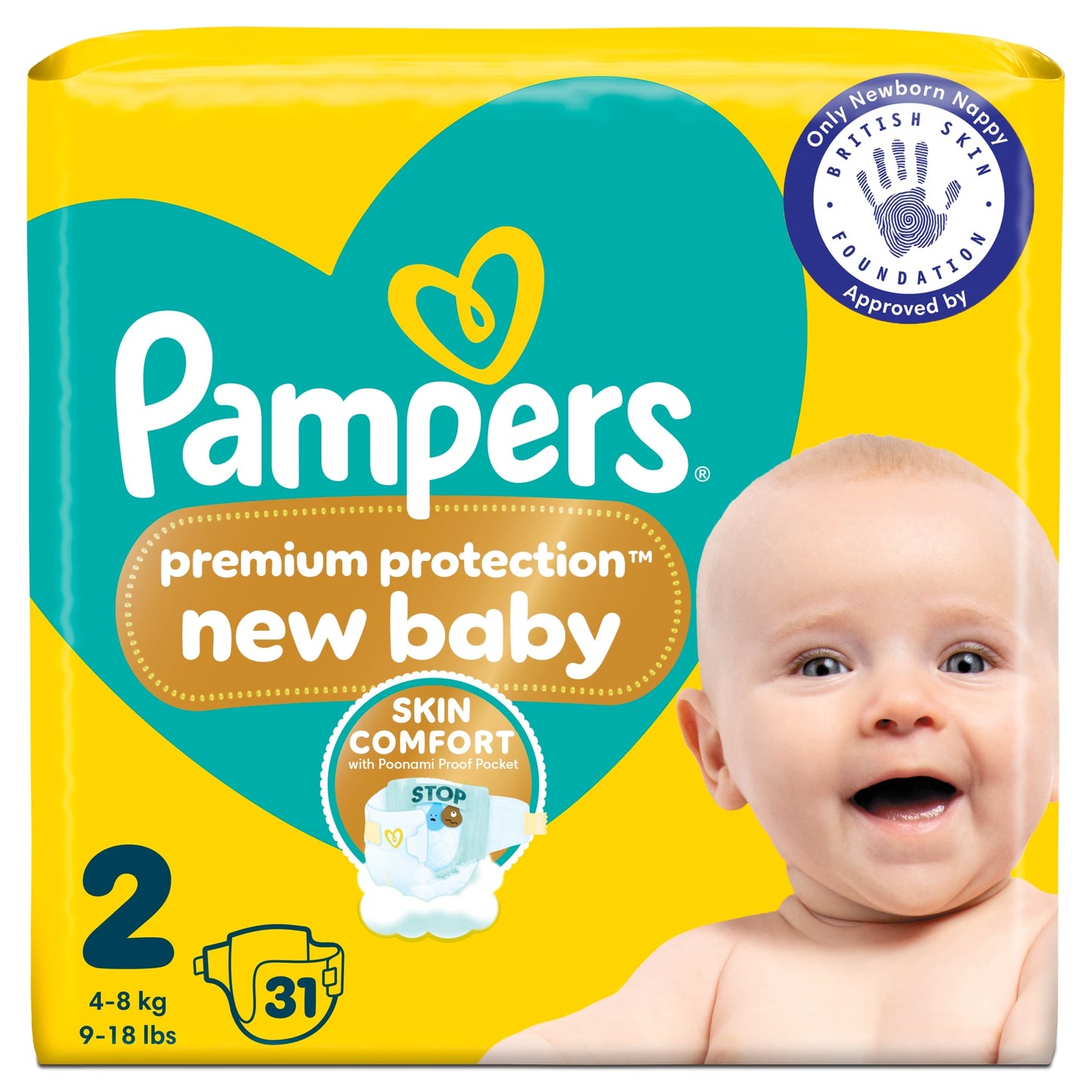Pampers New Baby Size 2 31 Nappies — image 1