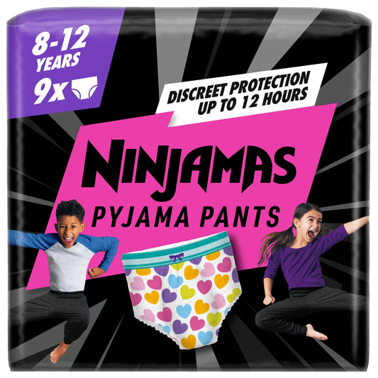 PAMPERS NINJAMAS PYJAMA PANTS FOR GIRLS 8-12 YEARS 9 pcs — image 1