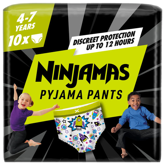 Pampers Ninjamas Pyjama Pants Unisex 4-7 Years 10 Pack — image 1