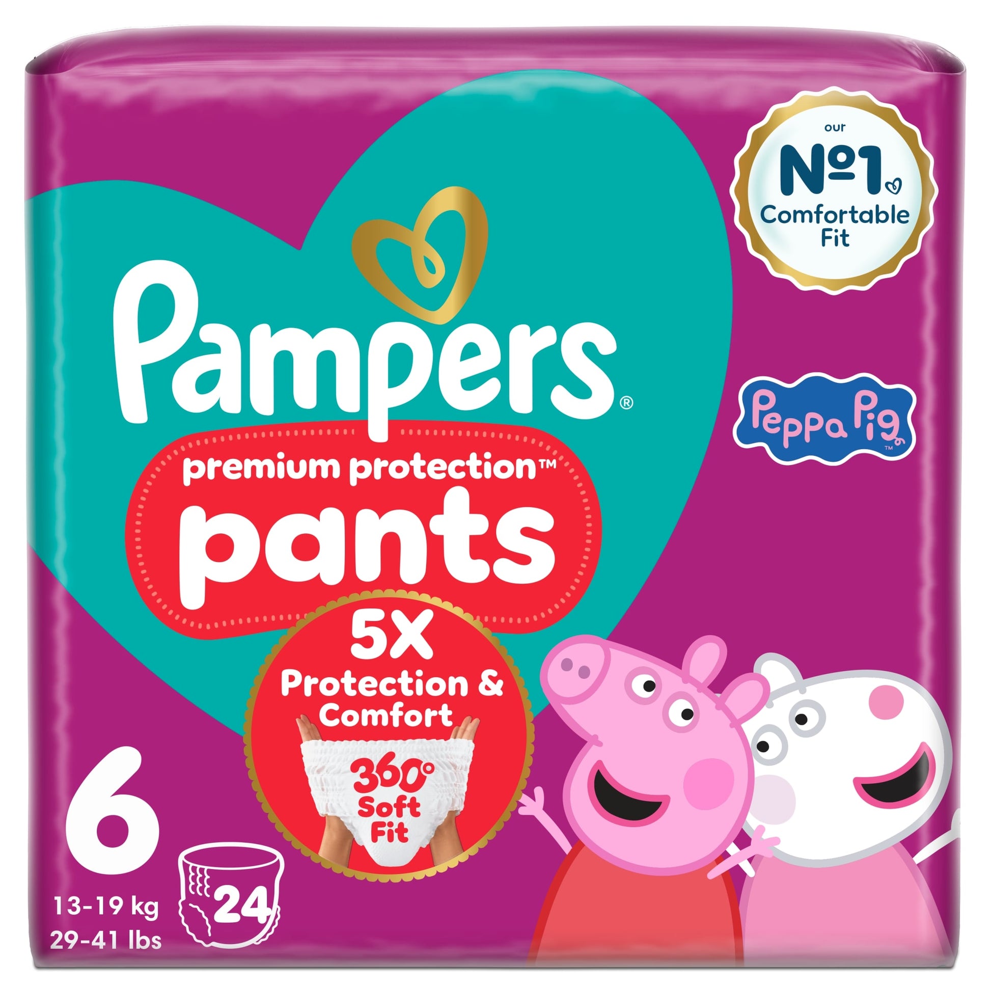 Pampers Premium Protection Essential Nappy Pants Size 6 24 Pack — image 2