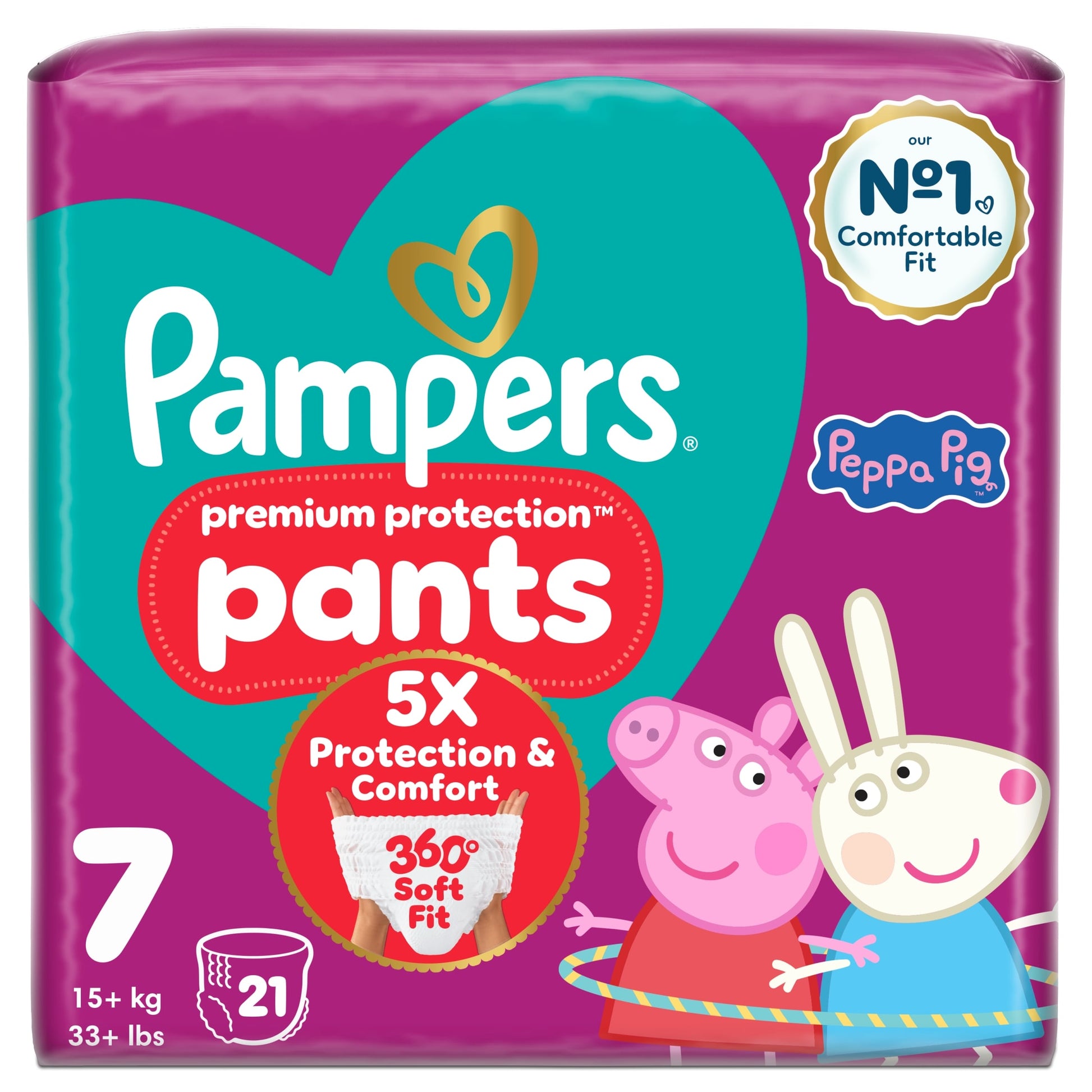 Pampers Premium Protection Essential Nappy Pants Size 7 21 Pack — image 2