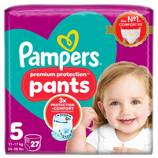 Pampers Premium Protection Nappy Pants Size 5 27 Pack — image 1