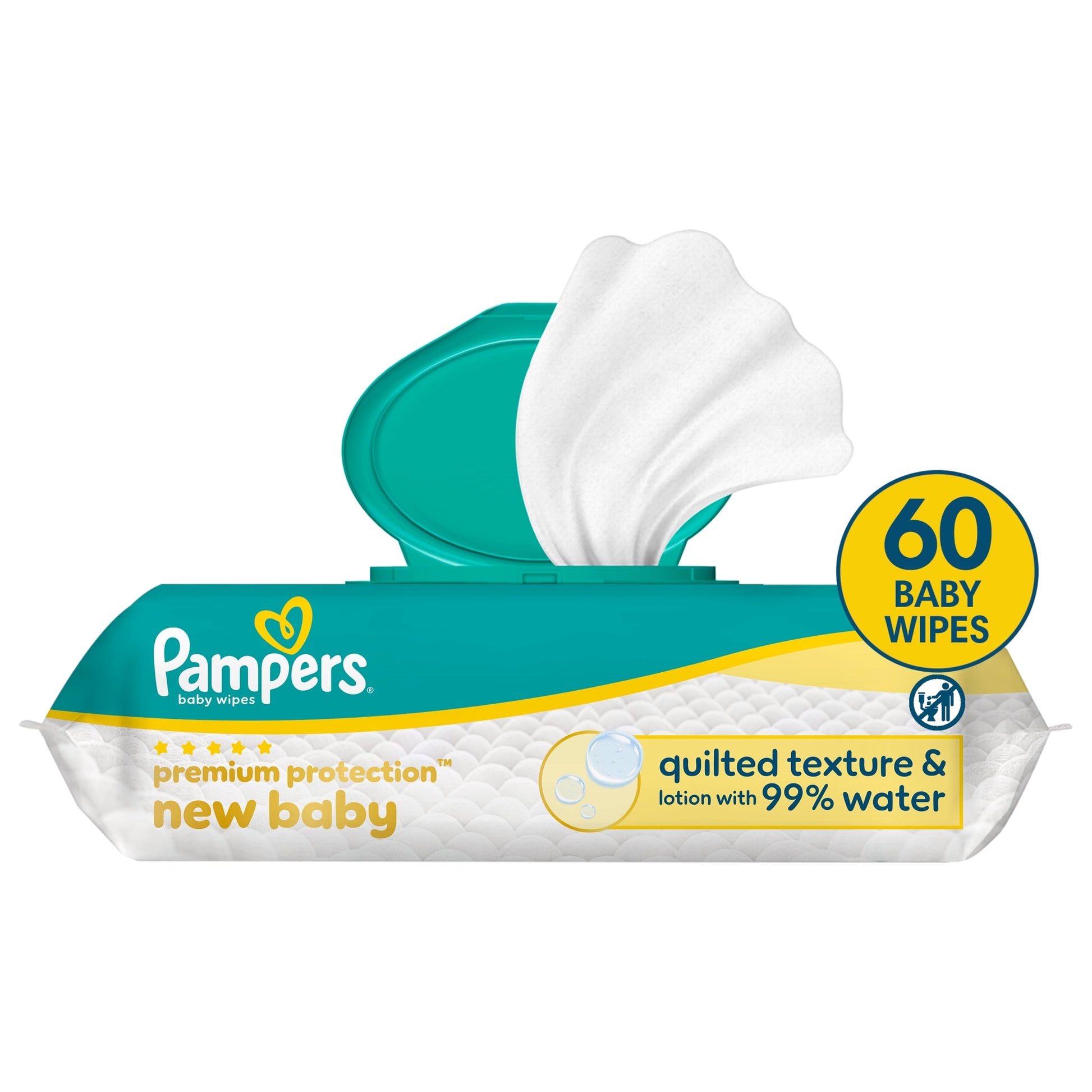 Pampers Premium Protection New Baby Wipes 60 Wipes — image 2