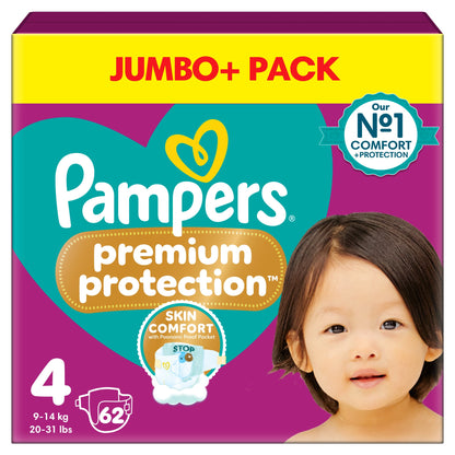 Pampers Premium Protection Size 4 62 Nappies — image 1