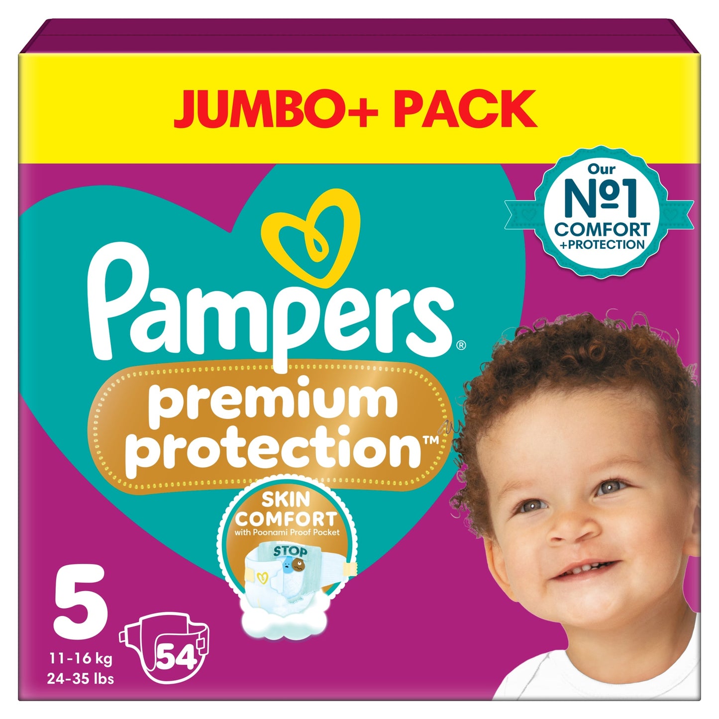 Pampers Premium Protection Size 5 54 Nappies — image 1