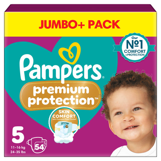 Pampers Premium Protection Size 5 54 Nappies — image 1