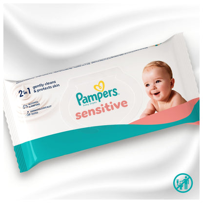 Pampers Sensitive Baby Wipes 0% Plastic 12X52 Wipes — image 2
