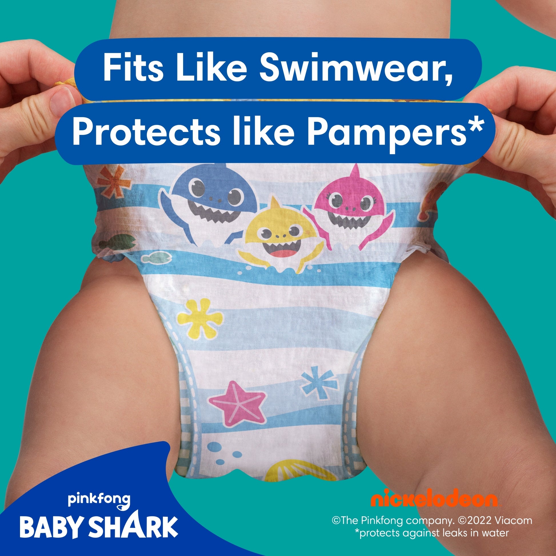Pampers Splasher Baby Shark Size 5-6 Swim Nappies 10 Pack — image 2