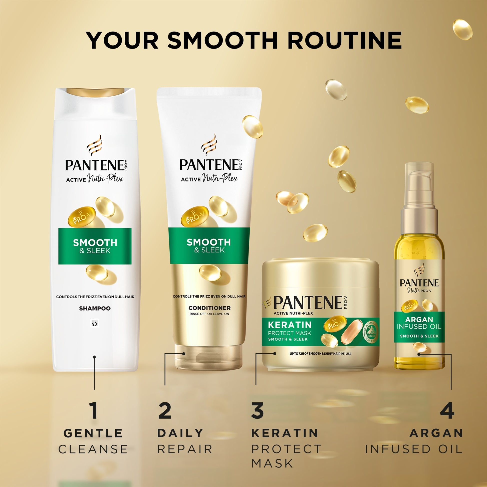 Pantene Smooth & Sleek Argan Hair Oil 100Ml — image 5
