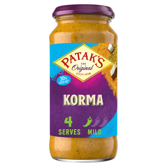 Patak's Korma Sauce 30% Less Fat 450g — image 1