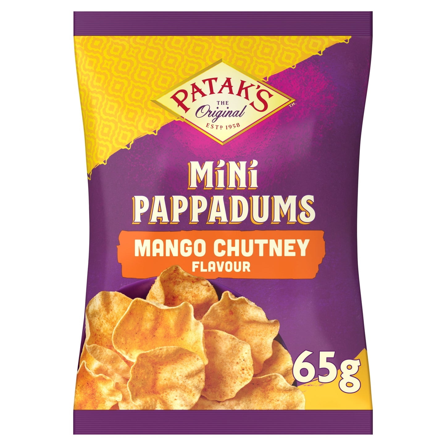 Patak's Mango Chutney Mini Pappadums 65g — image 1