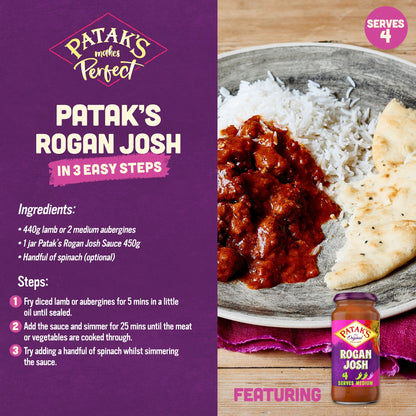 Patak's Rogan Josh Cooking Sauce - Medium 450g — image 2