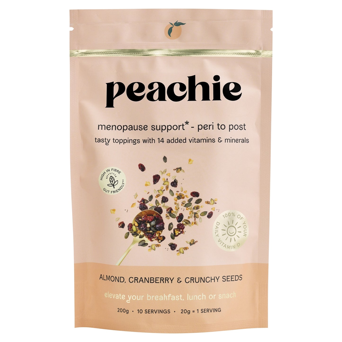 Peachie - Almond & Cranberry Toppings for Menopause 200g — image 1