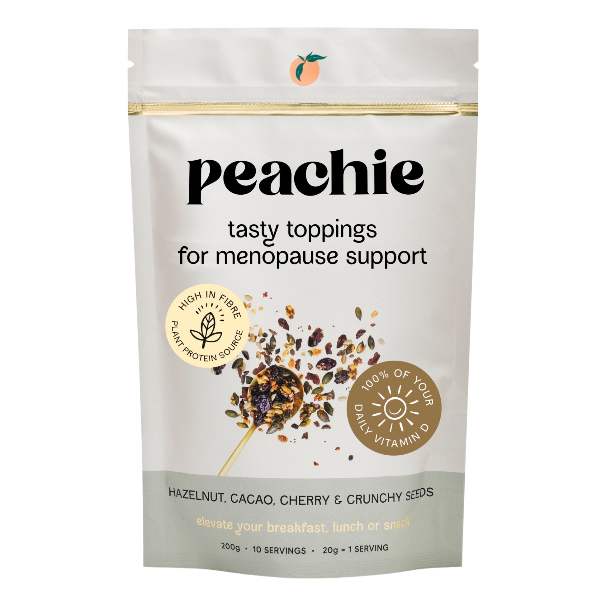 Peachie - Hazelnut, Cacao & Cherry Toppings for Menopause 200g — image 5