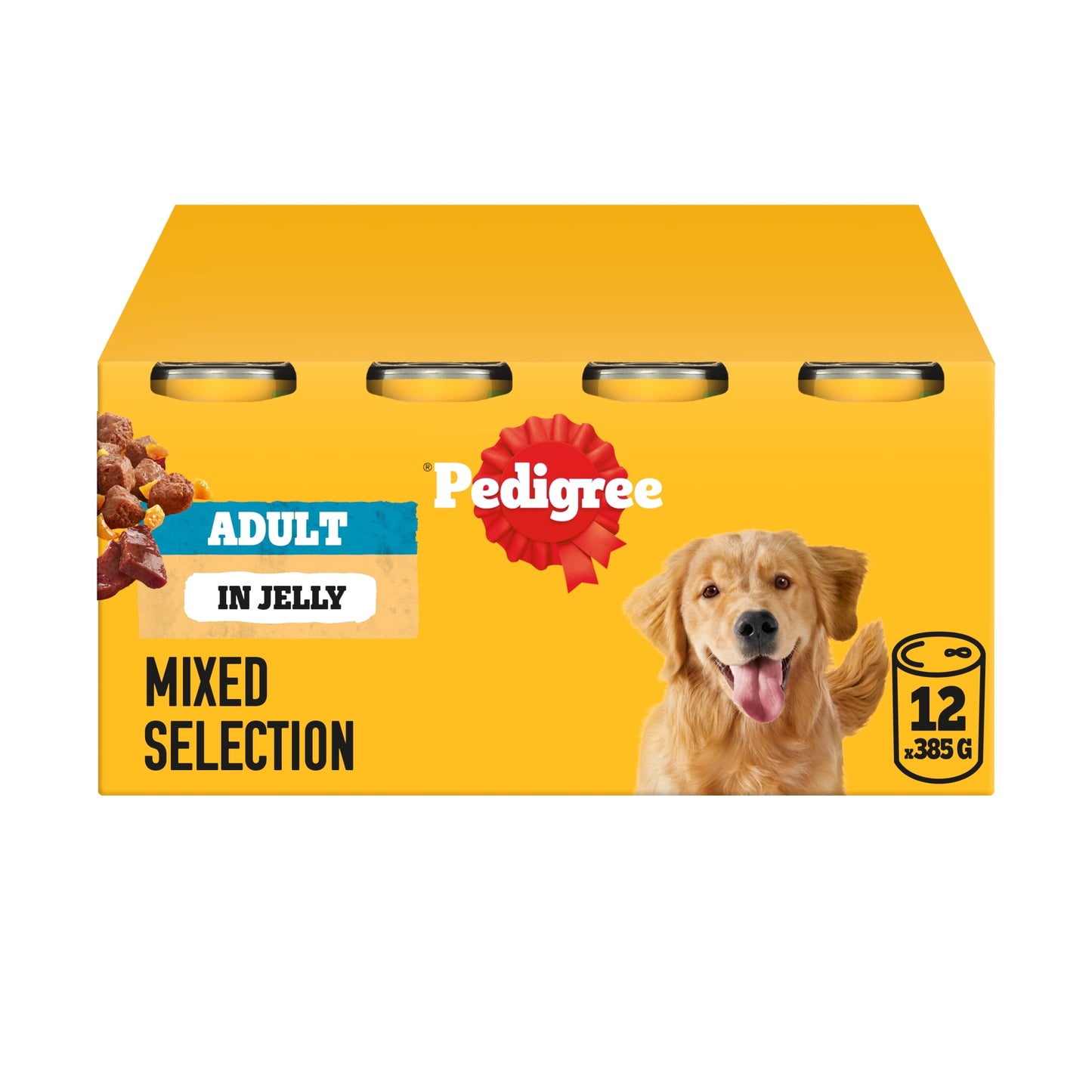Pedigree Adult Wet Dog Food Tins Mixed in Jelly 12 x 385g — image 1