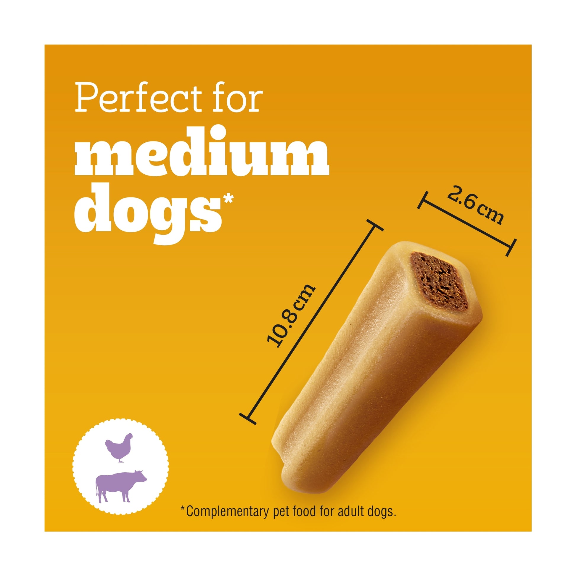 Pedigree Jumbone Medium Dog Treats Beef & Poultry 2 Chews 180g — image 3